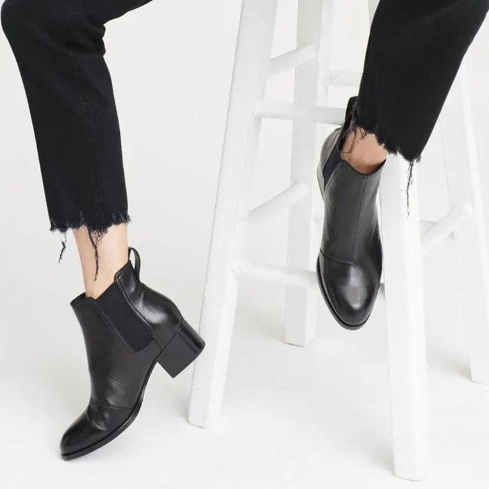 Rag & Bone Walker Boot in Black Leather - Size EU 37.5 / US 7.5